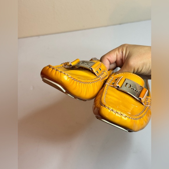 Christian Dior Women’s Patent Leather Loafers Metal Buckle Size 36.5 - Picture 4 of 10